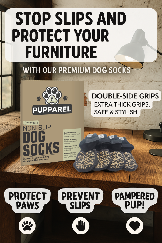 Pupparel Premium Non-Slip Dog Socks Sizes XS–XL